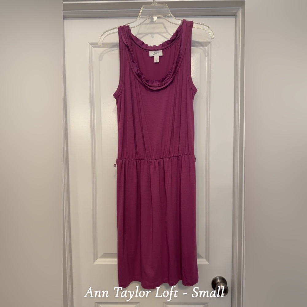 LOFT Magenta Dress Sophisticated Style